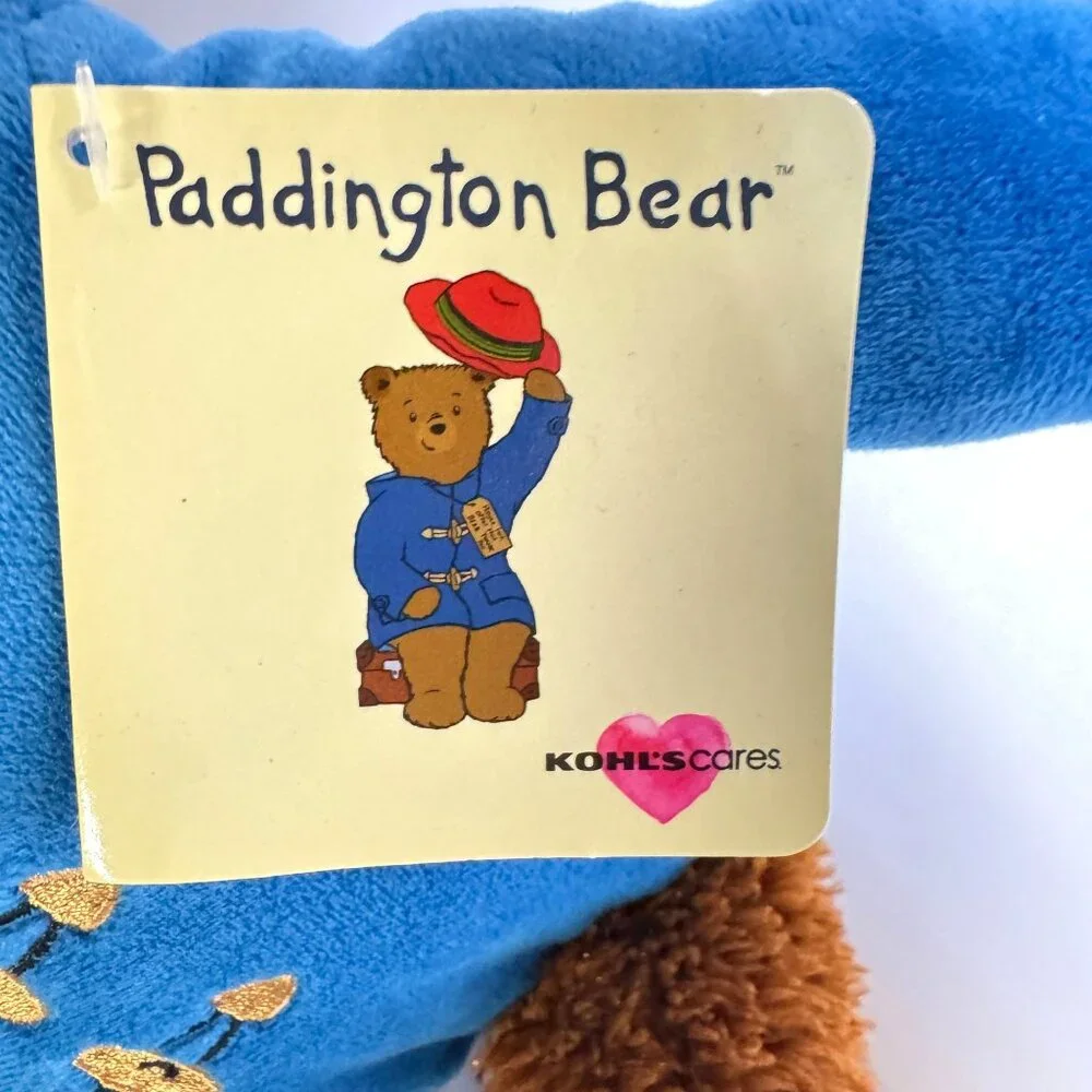 Paddington Bear Plush Kohls Cares 12" Honey-Brown Blue Duffel Coat Red Hat - Picture 5 of 11